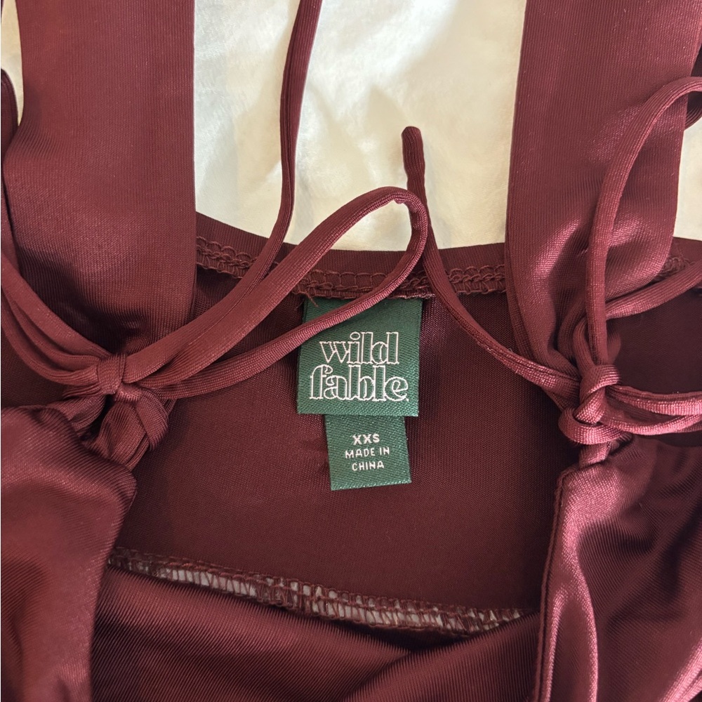 Burgundy Babydoll Tank - Picture 3 of 4